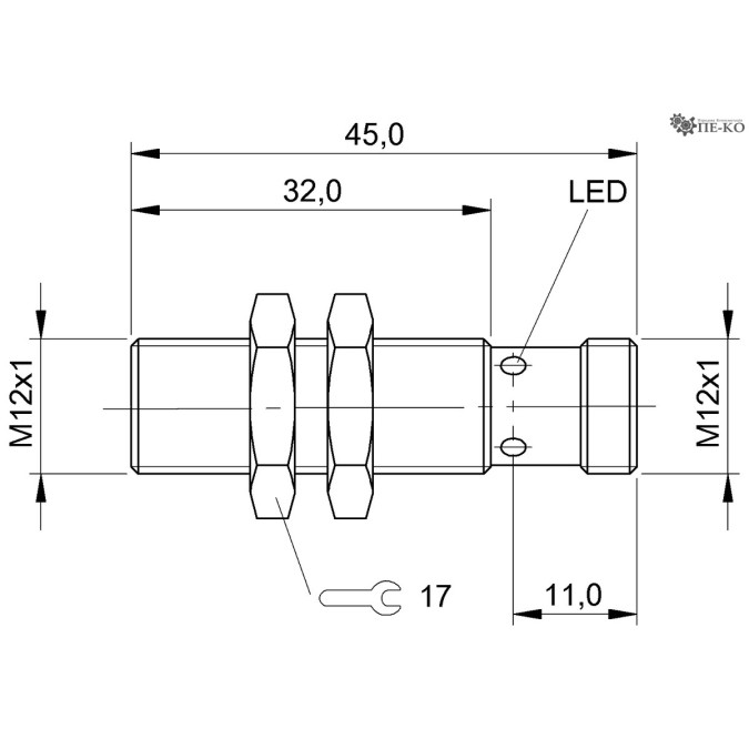 Індуктивний датчик Balluff BES M12ME-GNX40B-S04G-EEX (BES02ZU)