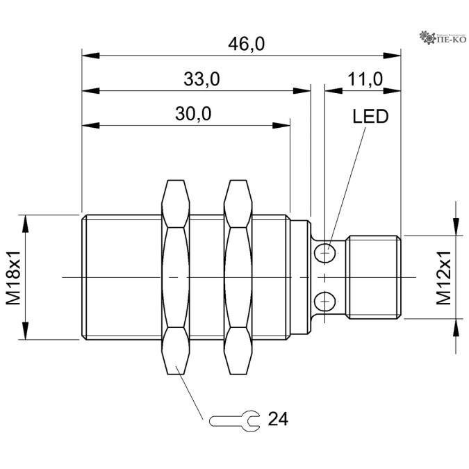Індуктивний датчик Balluff BES M18ME1-GNX80B-S04G-EEX (BES02ZW)