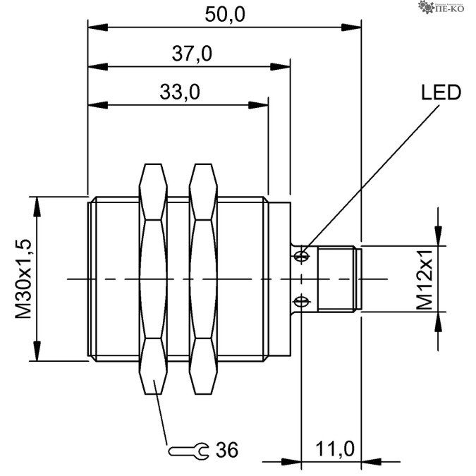Індуктивний датчик Balluff BES M30ME1-GNX15B-S04G-EEX (BES02ZY)