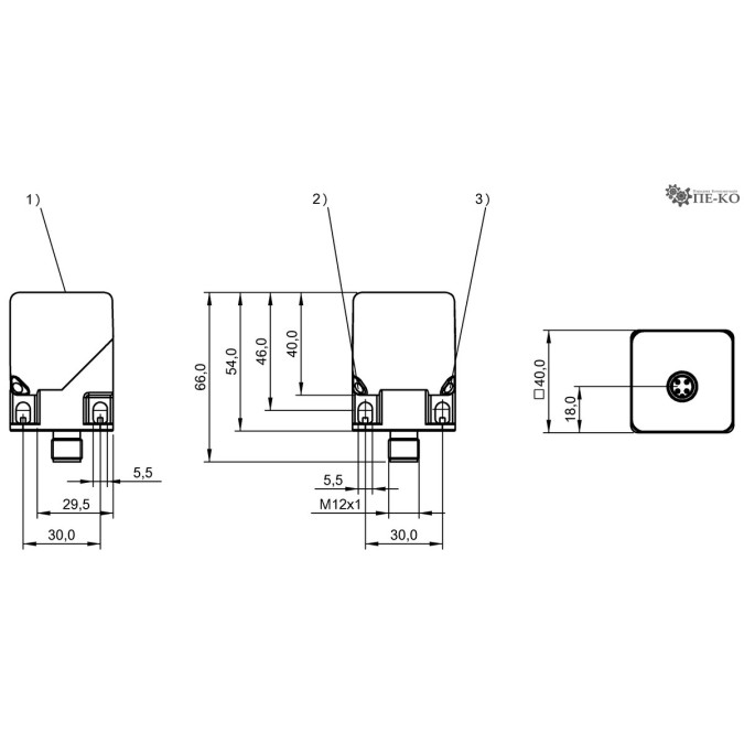 Індуктивний датчик Balluff BES Q40KFU-PSC35E-S04G-012 (BES0307)