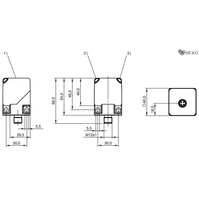 Індуктивний датчик Balluff BES Q40KFU-PSC40F-S04G-012 (BES0308)