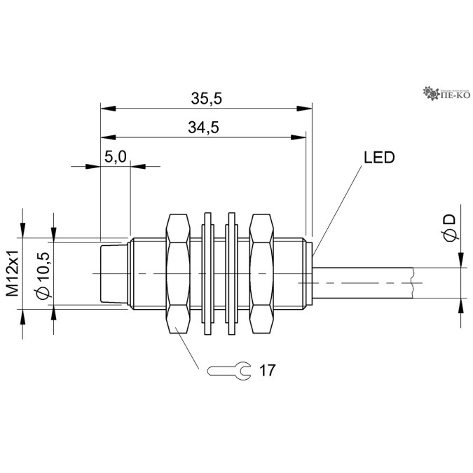 Індуктивний датчик Balluff BES 516-357-E4-Y-03 (BES030Y)