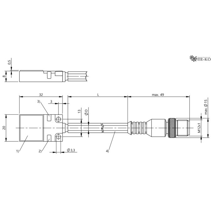 Індуктивний датчик Balluff BES R01ZC-PAC70B-BP00.2-GS04-107 (BES0314)