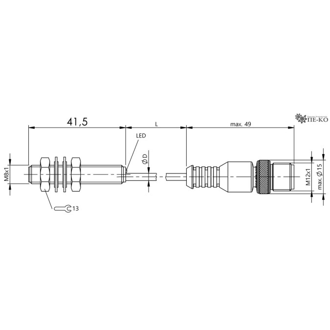 Індуктивний датчик Balluff BES M08MG-GSC20B-BP00,3-GS04-101 (BES0324)