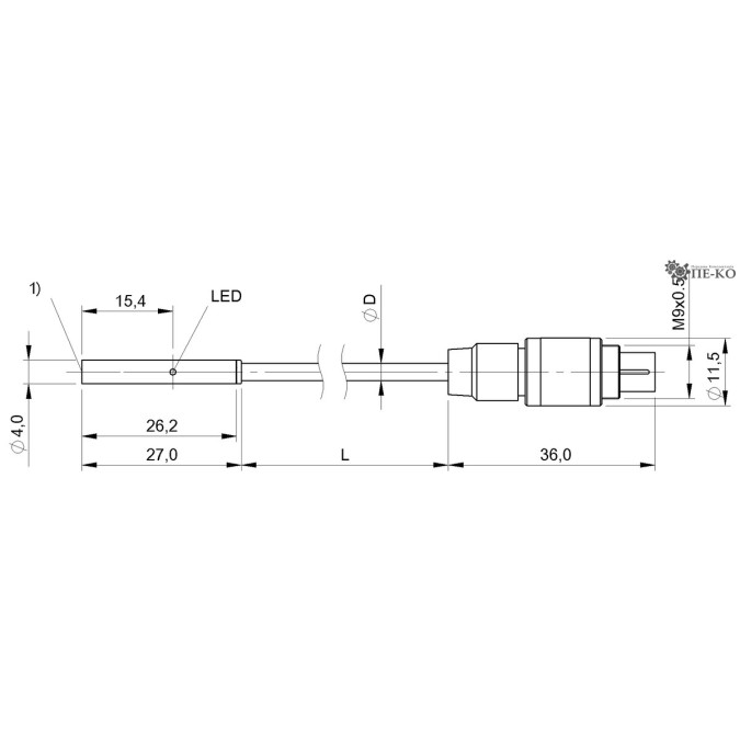 Індуктивний датчик Balluff BES 516-3007-SA4-00,4 (BES033Y)