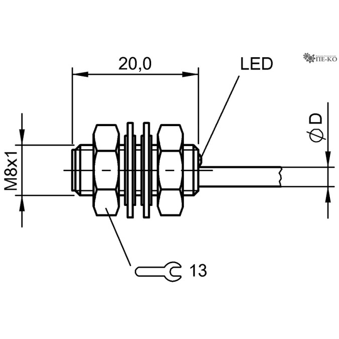 Індуктивний датчик Balluff BES 516-324-SA44-C-02 (BES034P)
