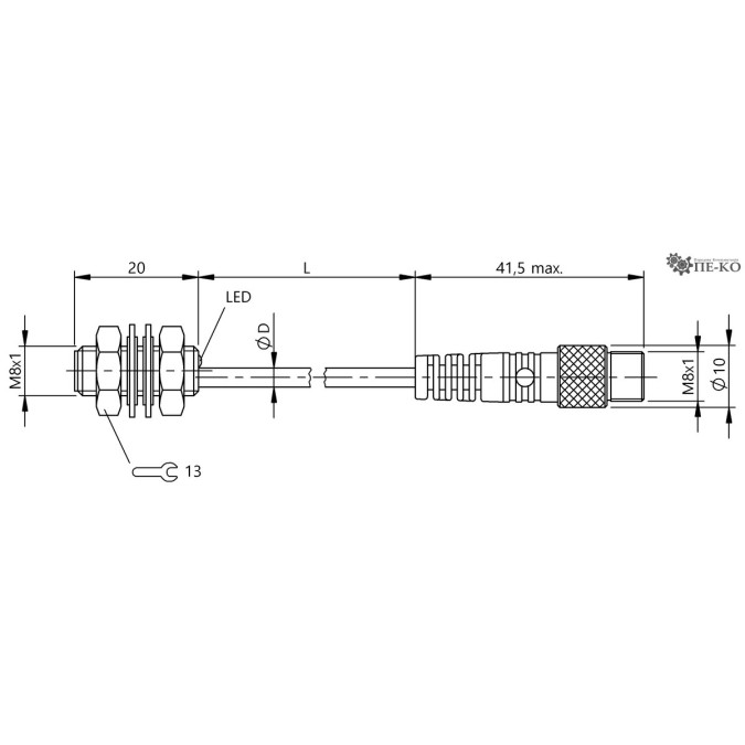 Індуктивний датчик Balluff BES 516-324-SA44-C-S49-00,2 (BES034W)