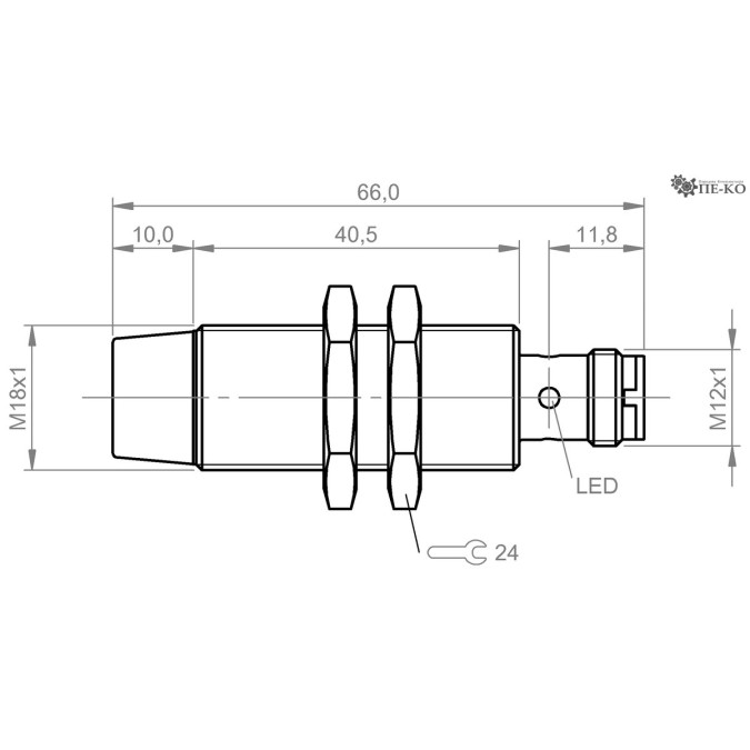 Індуктивний датчик Balluff BES M18MG-POC16F-S04G (BES03RL)