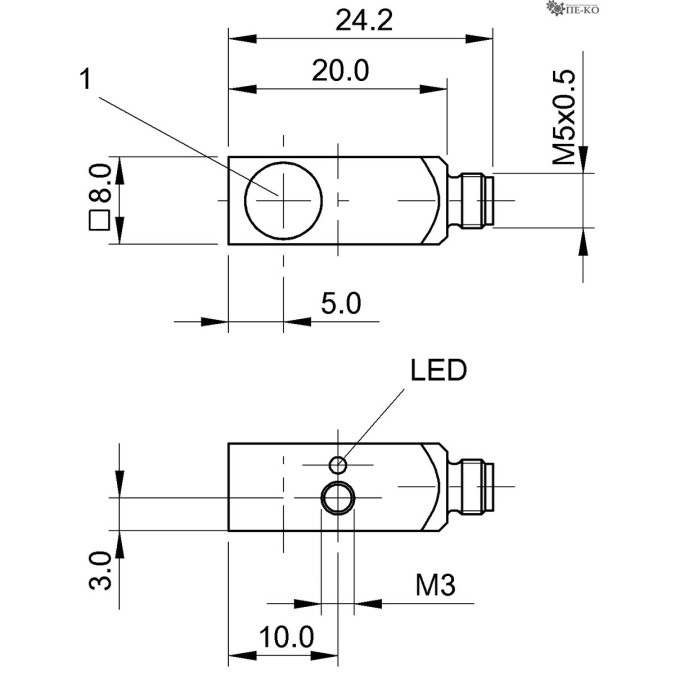 Індуктивний датчик Balluff BES Q08MEC-PSC20B-S26G (BES03U4)