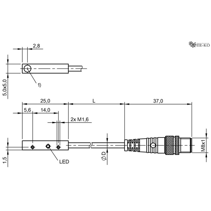 Індуктивний датчик Balluff BES Q05AC-PSC15B-EP00,3-GS49 (BES03UW)