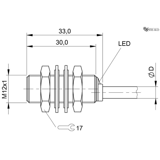 Індуктивний датчик Balluff BES M12MD-PSC20B-BP05-003 (BES03W2)