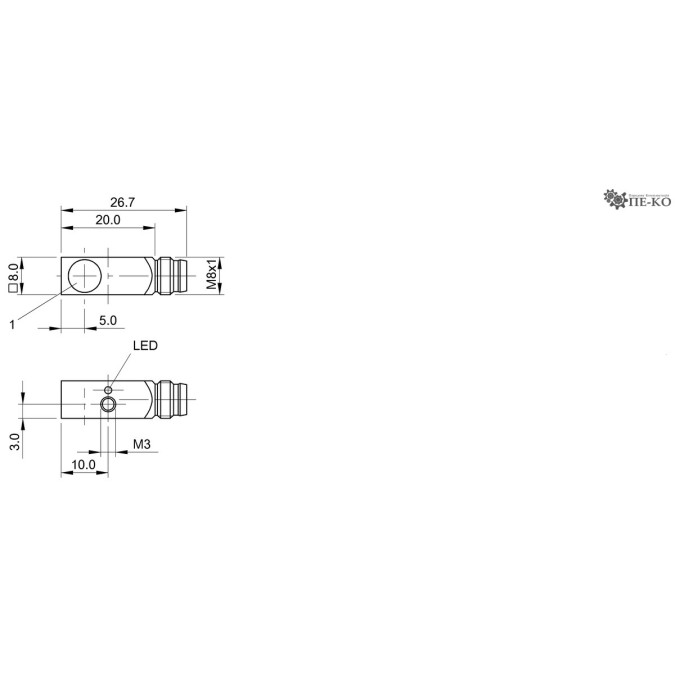 Індуктивний датчик Balluff BES Q08MEC-PSC20B-S49G (BES03Y8)