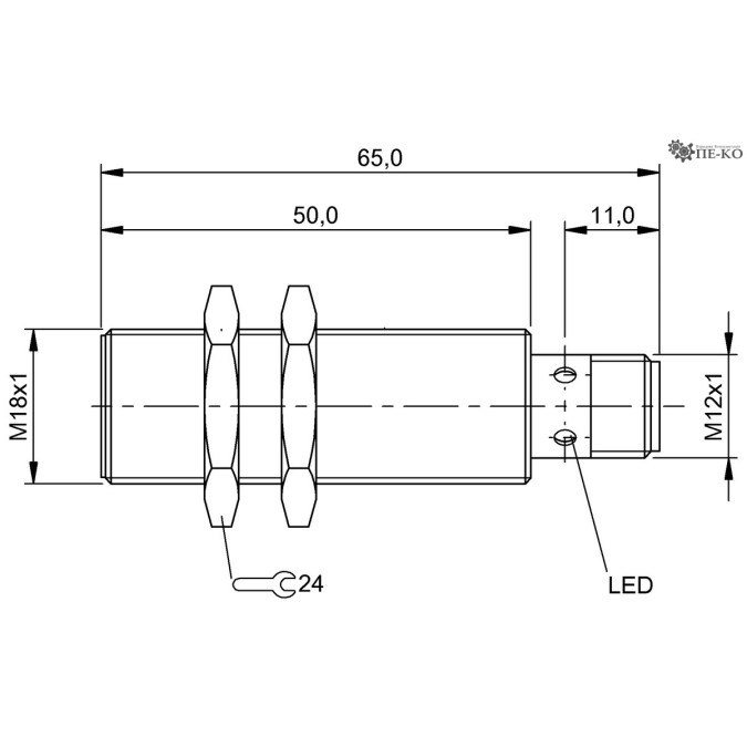 Індуктивний датчик Balluff BES M18EI-POC80B-S04G-L01 (BES0438)