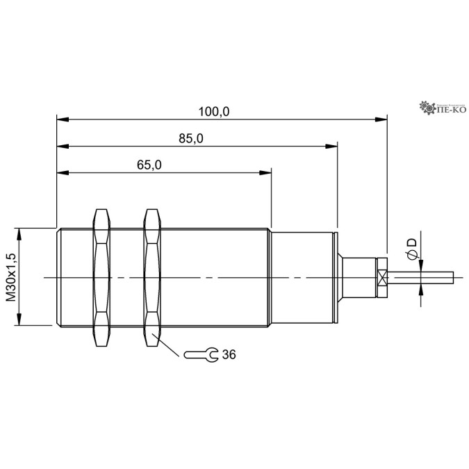 Індуктивний датчик Balluff BES 515-327-SA22-D-TF-02 (BES043W)
