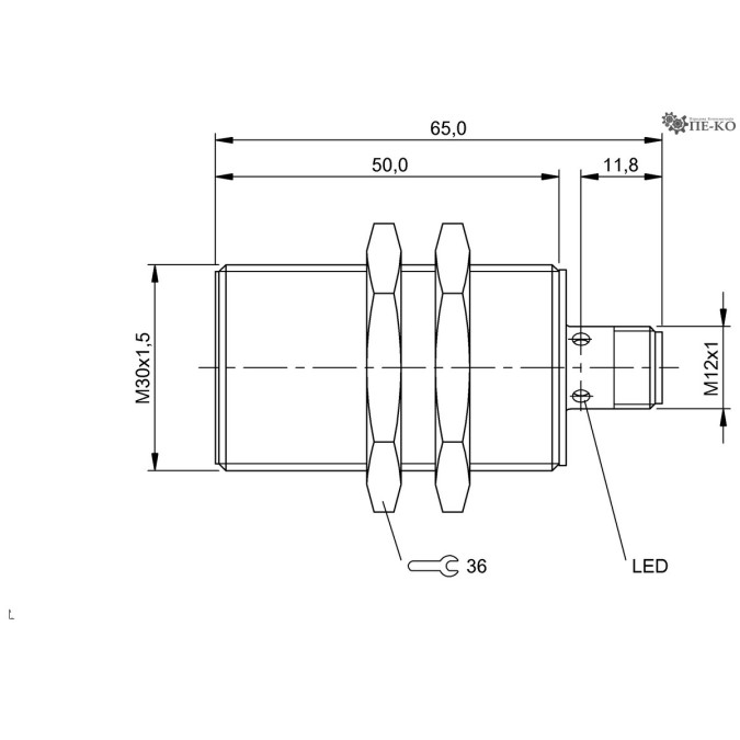 Індуктивний датчик Balluff BES M30MI-PSC15A-S04G-W12 (BES0454)