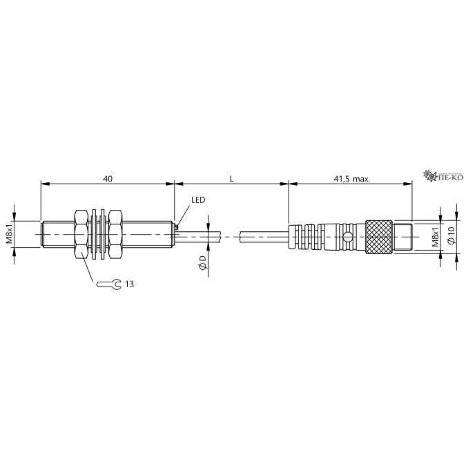 Індуктивний датчик Balluff BES M08EF-NSC20B-BP00,3-GS49 (BES045P)