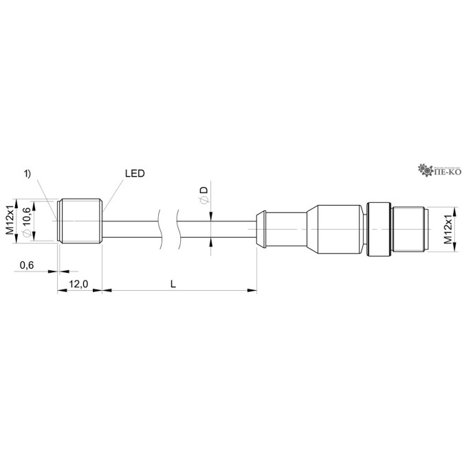 Індуктивний датчик Balluff BES M12EA-PSC40B-EP00,3-GS04 (BES0464)