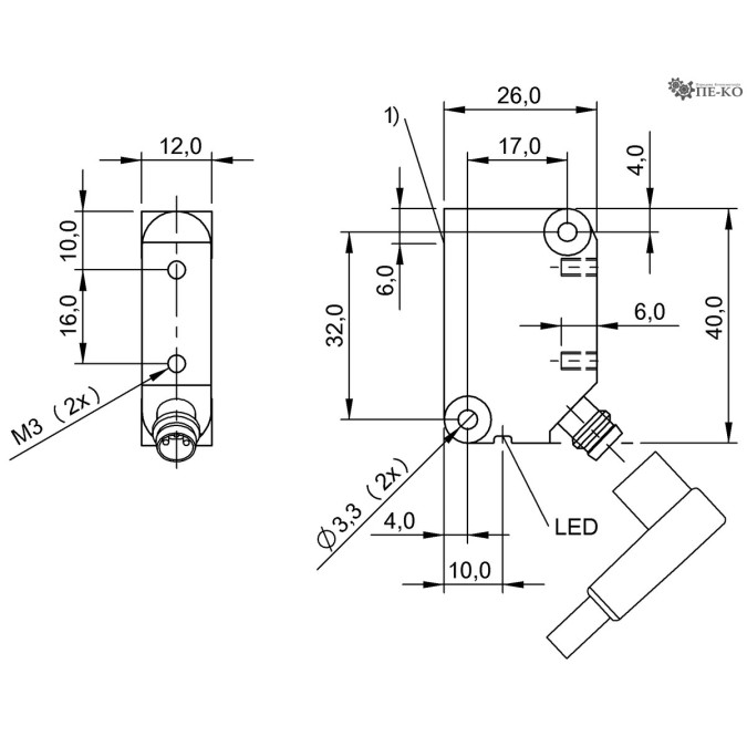 Індуктивний датчик Balluff BES R05KB-POC20B-S49A (BES048A)