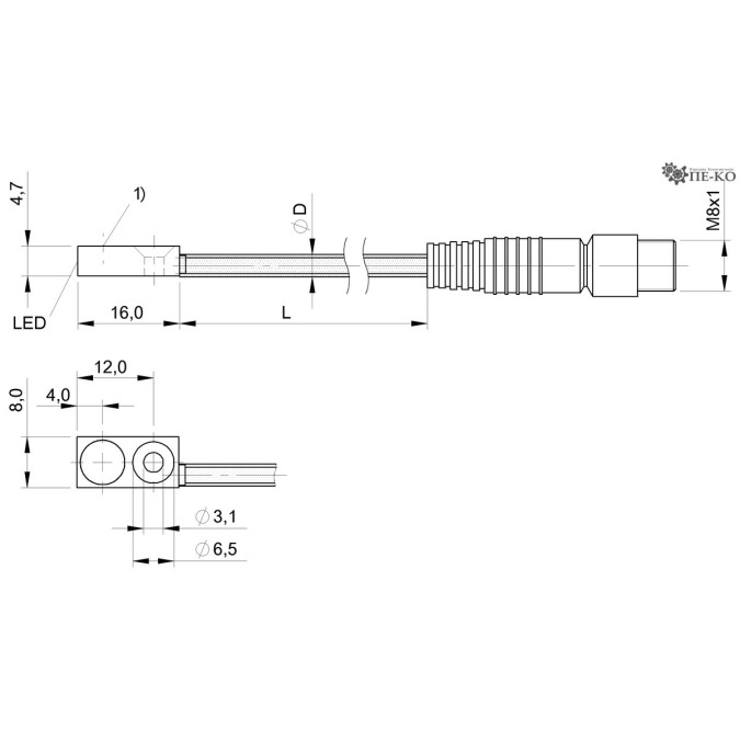 Індуктивний датчик Balluff BES R04MC-PSC20B-EP00,2-GS49-107 (BES049E)
