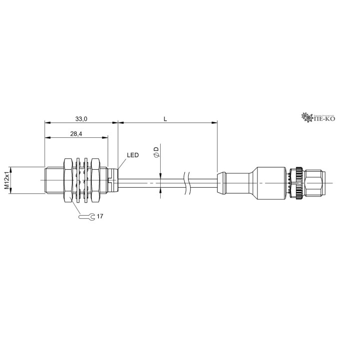 Індуктивний датчик Balluff BES M12MD-POC40B-BP00,3-GS04-003 (BES049J)