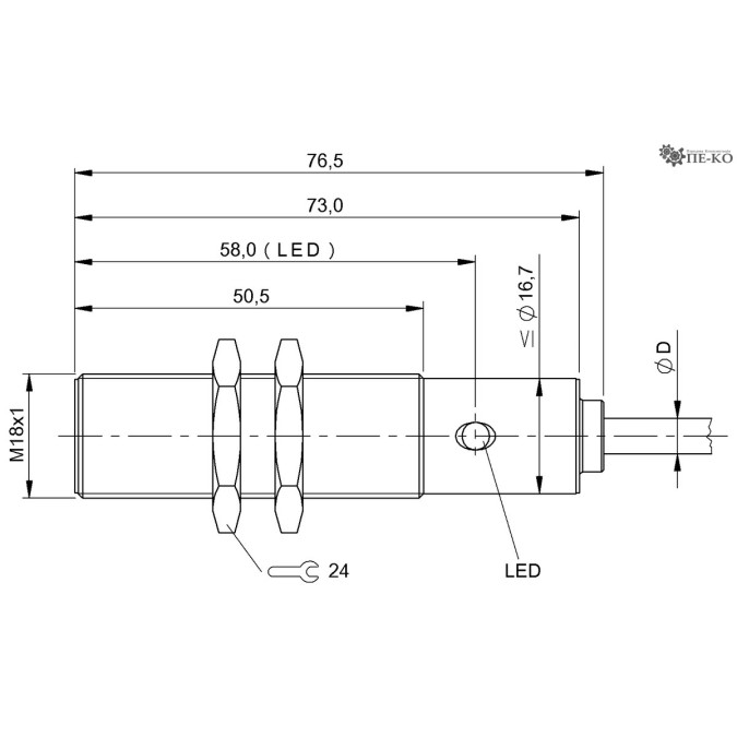 Індуктивний датчик Balluff BES M18MI1-PSC80B-BP02 (BES04AM)