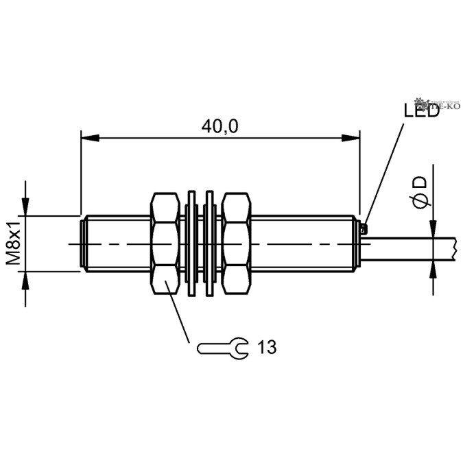 Індуктивний датчик Balluff BES M08EF-NSC15B-BV02-003 (BES04CT)