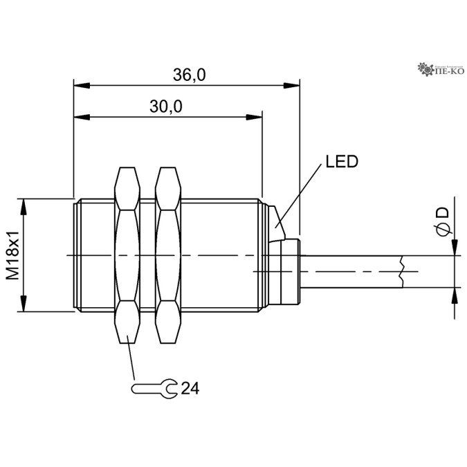 Індуктивний датчик Balluff BES M18MD-NSC50B-BV02-003 (BES04CZ)