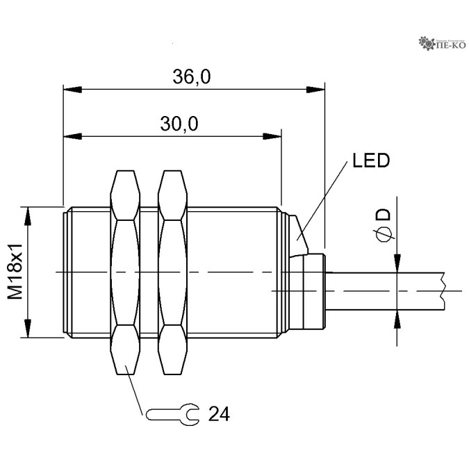 Індуктивний датчик Balluff BES M18MD-PSC80B-BP05-003 (BES04F1)