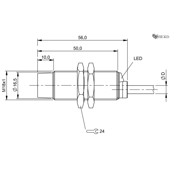 Індуктивний датчик Balluff BES M18MG-NSC16F-BV05 (BES04PW)