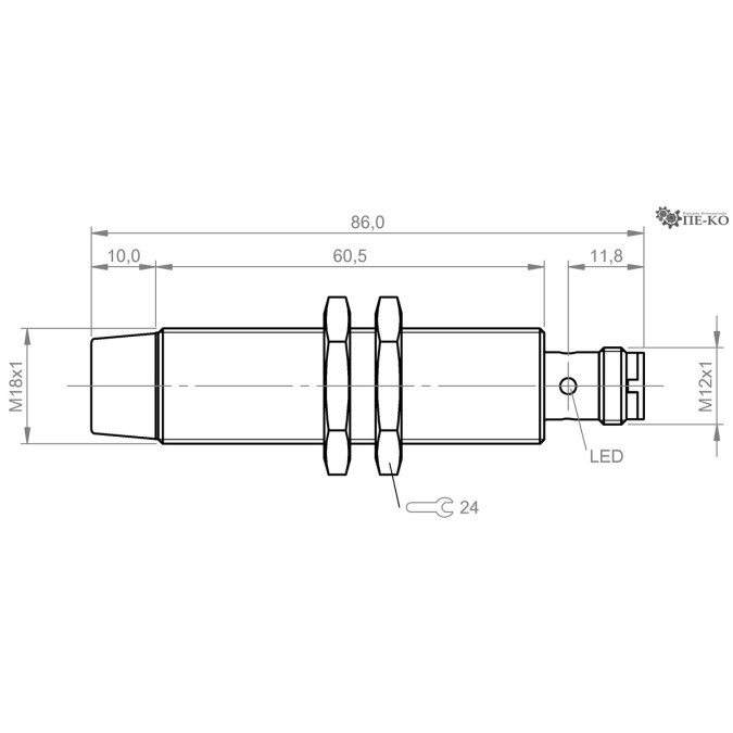 Індуктивний датчик Balluff BES M18MN-NSC80F-S04G (BES04R7)