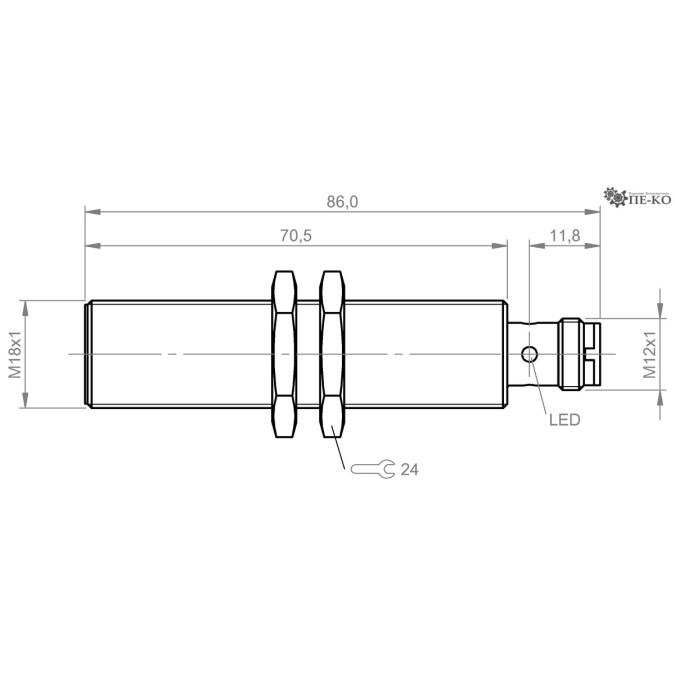 Індуктивний датчик Balluff BES M18MP-PAH50B-S04G (BES04RH)