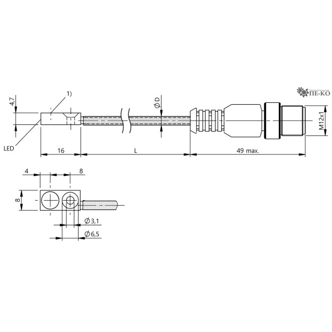 Індуктивний датчик Balluff BES R04MC-PSC20B-EP00,2-GS04-107 (BES04YL)