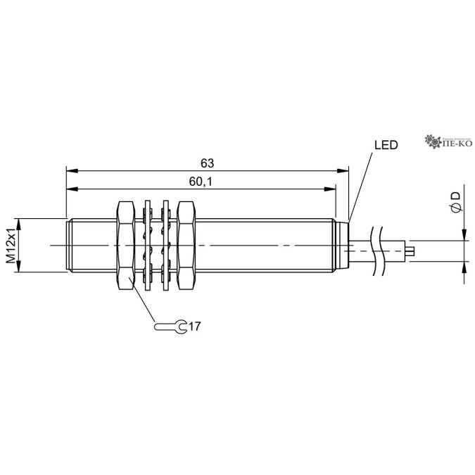 Індуктивний датчик Balluff BES M12EN-PSC20B-BV05 (BES053A)
