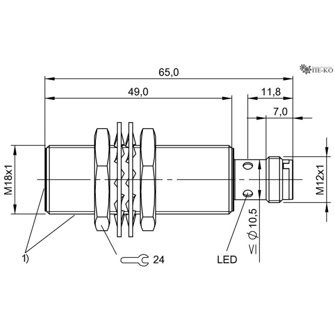 Індуктивний датчик Balluff BES M18EI-PSC72B-S04G-S03 (BES056C)
