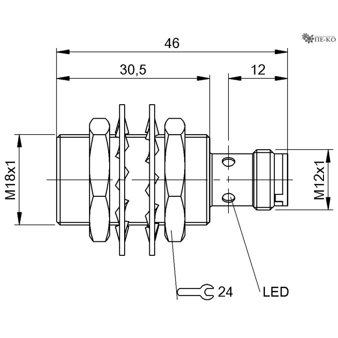 Індуктивний датчик Balluff BES M18ME-PSC80A-S04G-W08 (BES05AJ)
