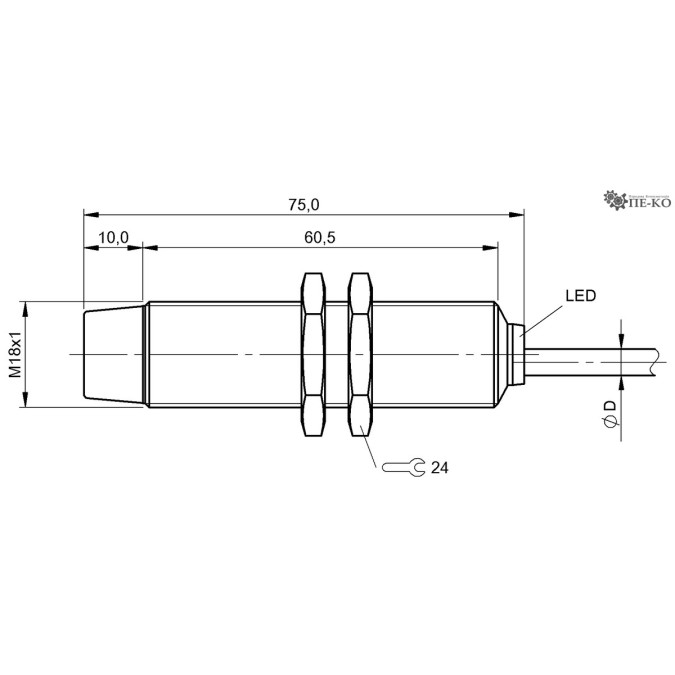 Індуктивний датчик Balluff BES M18MN-POC80F-BV12 (BES05CY)