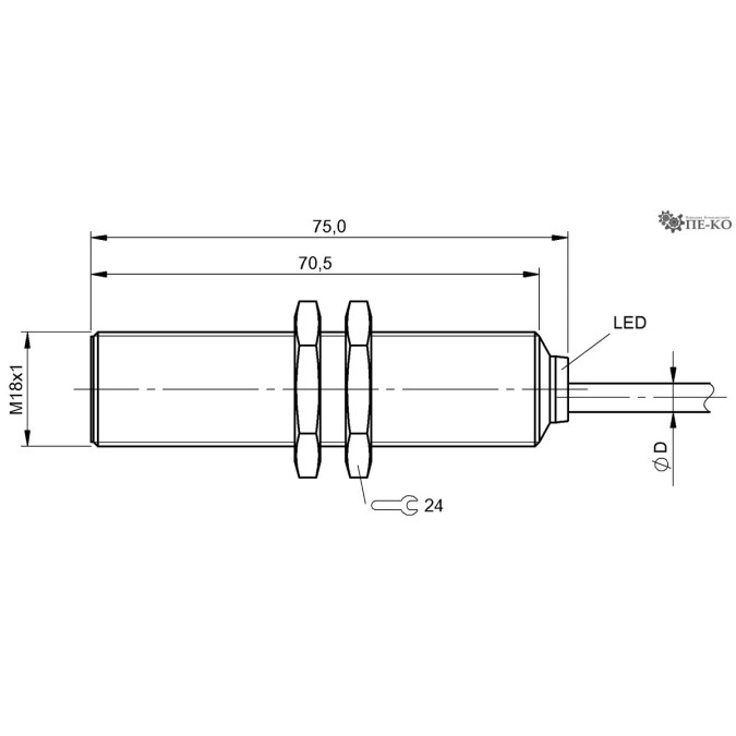 Індуктивний датчик Balluff BES M18MP-NSC50B-BV03 (BES05E1)