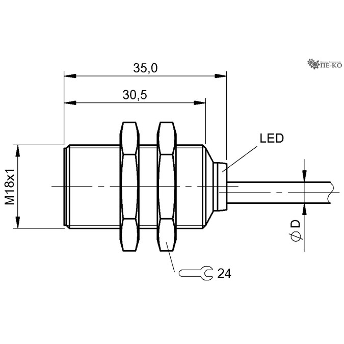 Індуктивний датчик Balluff BES M18ME-PSC50B-BP03 (BES05EM)