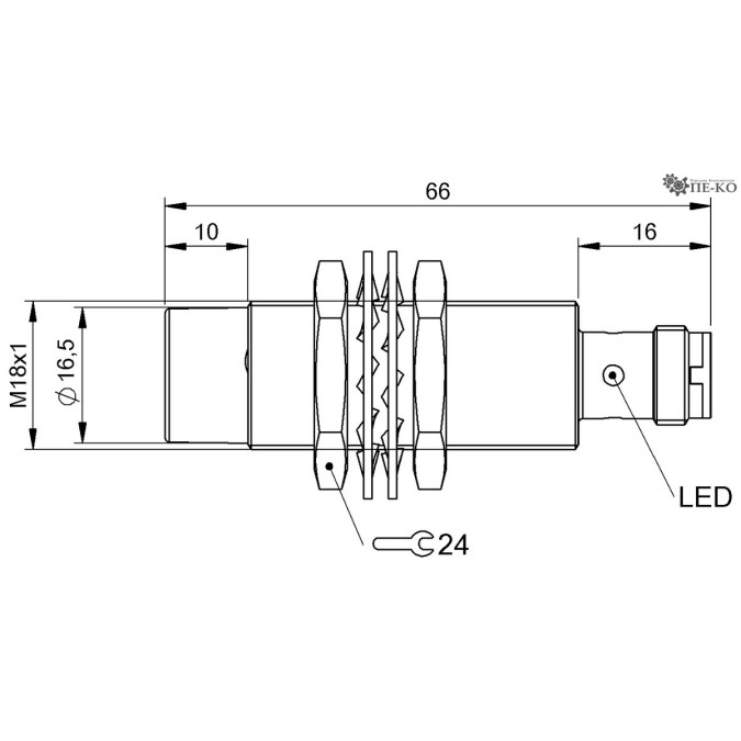 Індуктивний датчик Balluff BES M18MG-PSC20F-S04G (BES05EY)