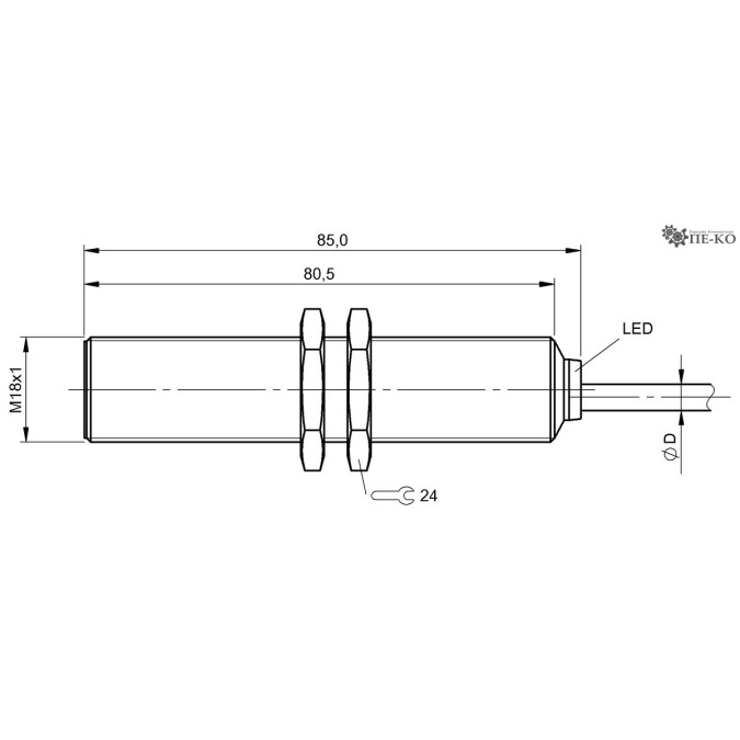 Індуктивний датчик Balluff BES M18MR-PSC50B-BP05 (BES05FC)