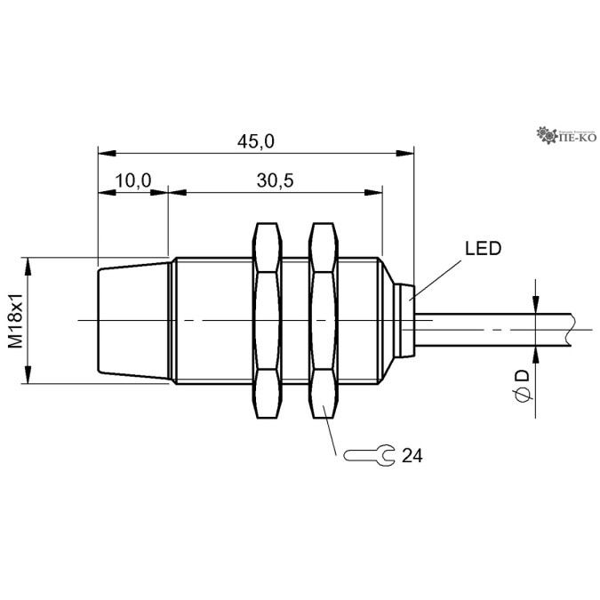 Індуктивний датчик Balluff BES M18ME-PSC80F-BV03 (BES05FE)