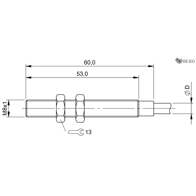 Індуктивний датчик Balluff BES M08EM-PSD20B-ET05-T (BES05FN)
