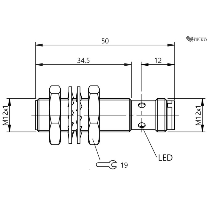 Індуктивний датчик Balluff BES M12ME-PSC40A-S04G-W08 (BES05KP)