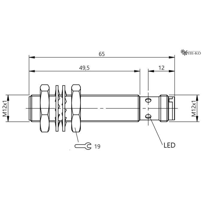 Індуктивний датчик Balluff BES M12MI-PSC40A-S04G-W07 (BES05KU)