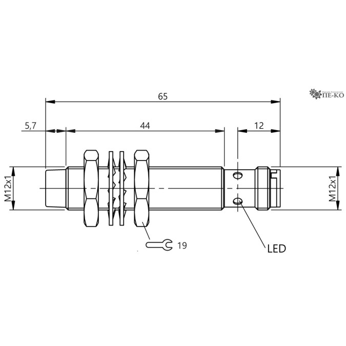 Індуктивний датчик Balluff BES M12MI-PSC80E-S04G-W08 (BES05KW)