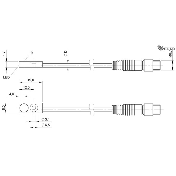Індуктивний датчик Balluff BES R12EC-PSC20B-ES00,3-GS49-106 (BES05KY)