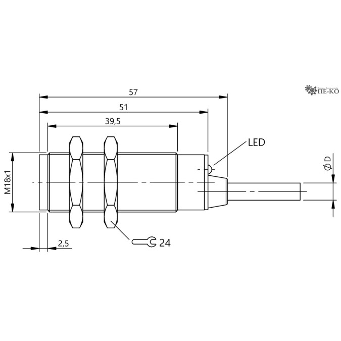 Індуктивний датчик Balluff BES M18EG2-PSC50B-BV02-EXF (BES05M4)