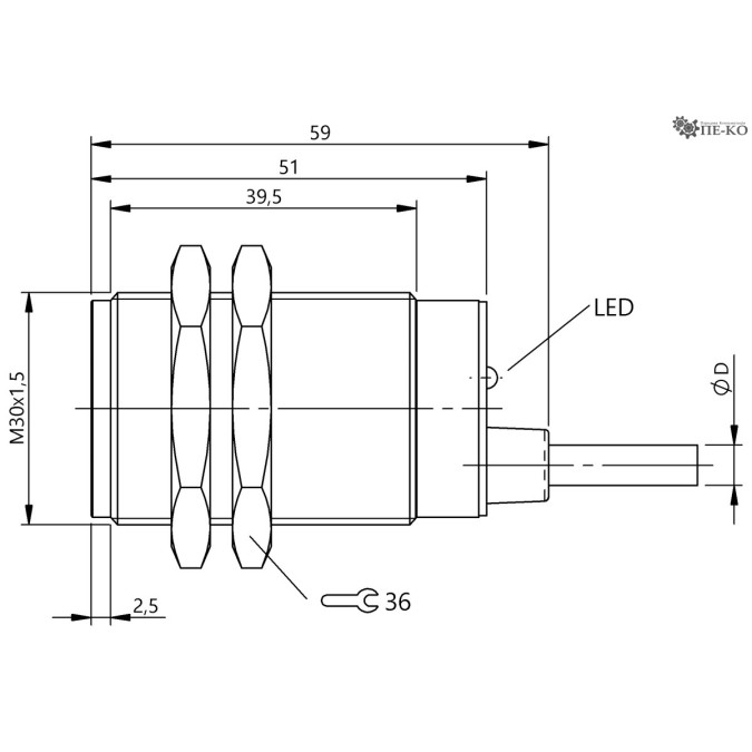 Індуктивний датчик Balluff BES M30EG2-PSC10B-BV02-EXF (BES05M5)