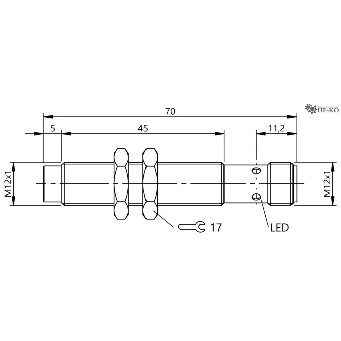 Індуктивний датчик Balluff BES M12MG2-GNX40F-S04G-EXC (BES05MY)