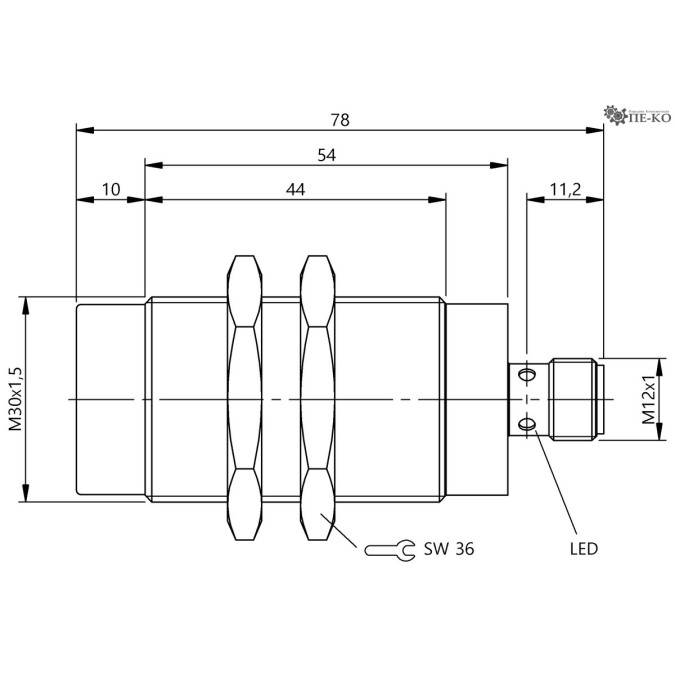 Індуктивний датчик Balluff BES M30MH2-GNX15F-S04G-EXC (BES05N2)